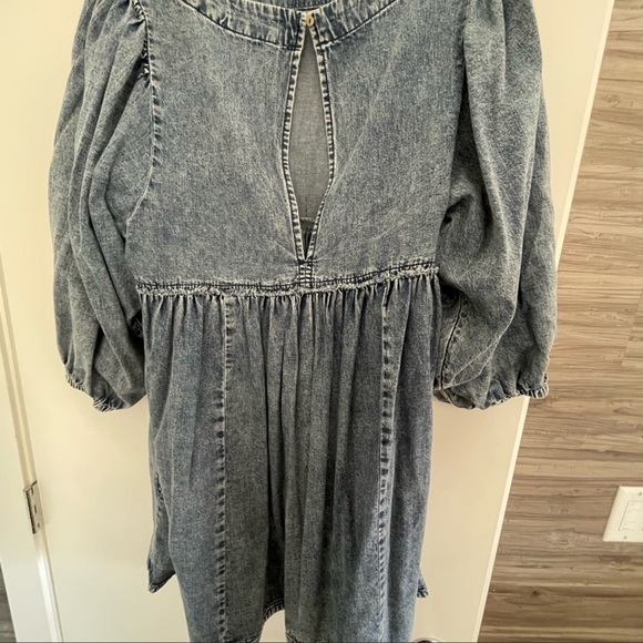 Free People Blue Denim Mini Dress - Picture 2 of 3